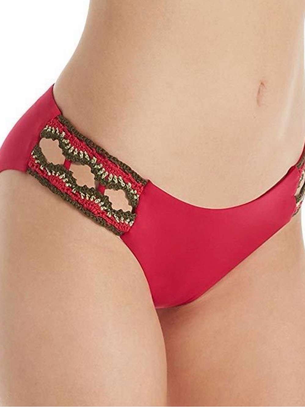 Becca by Rebecca Virtue Women's Medina Tab Side Hipster Bottom, Raspberry, Large